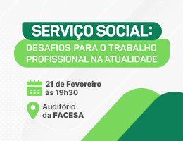 Aula Magna do Curso de Serviço Social